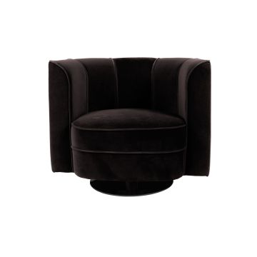 Lounge Chair Flower Black