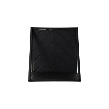 HSM Collection-Wandplank Verona-30x20x30-Zwart-Mango/Metaal