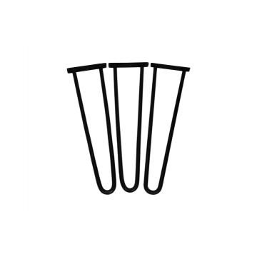 HSM Collection-Hairpinpoten S/3-46x3x13-Zwart-Metaal