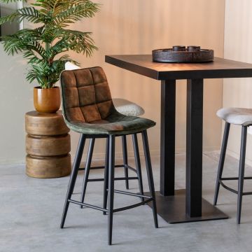 LABEL51 Barkruk Jelt - Hunter - Velours - Zithoogte 78