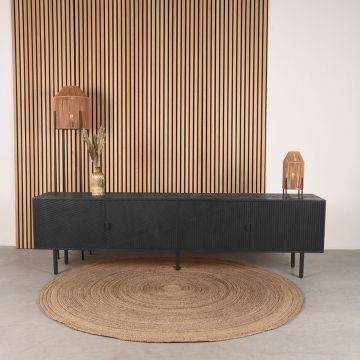 LABEL51 Tv-meubel Cotia - Zwart - Mangohout