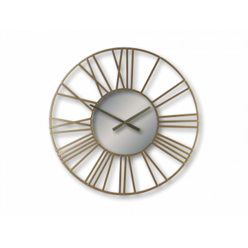 HSM Collection-Wandklok Romeins-80x5x80-Goud-Metaal/Glas