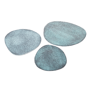 Benoa Bord Decoratief Blauw Patina Groot (set of 4)
