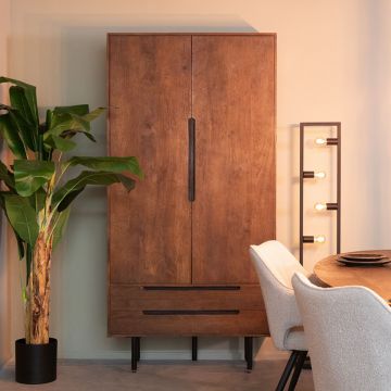 LABEL51 Bergkast Rio - Espresso - Mangohout