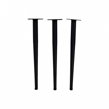 HSM Collection-Salontafelpoot S/3 Ventura-ø2x45-Zwart-Metaal
