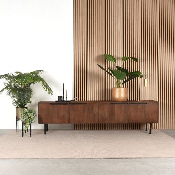 LABEL51 Tv-meubel Rio - Espresso - Mangohout