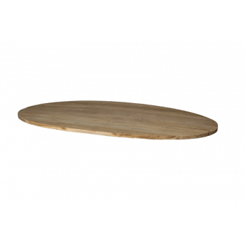 HSM Collection-Ovaal Tafelblad -220x110x4-Naturel-Teak