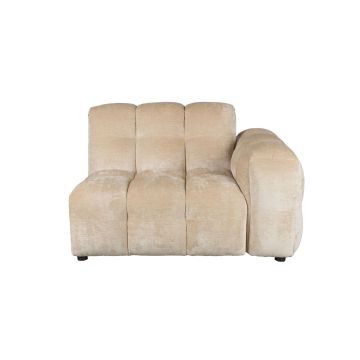 Sofa Element Hackman With Arm Right Velours Beige