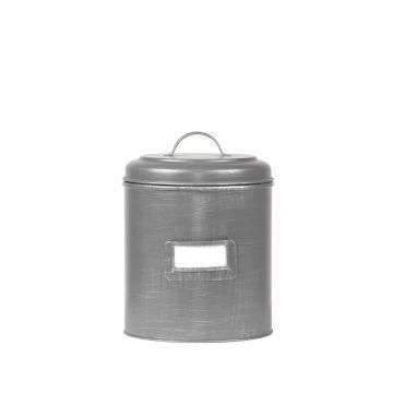 LABEL51 Opbergblik - Antiek grijs - Metaal - M - 14x14x20 cm
