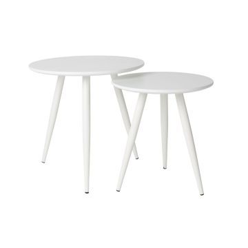 Side Table Daven White Set Of 2