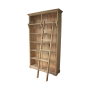 HSM Collection-Boekenkast Met Trap-136x40x235-Naturel-Teak