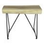 HSM Collection-Rechthoekige Bank-60x45x47-Naturel/Zwart-Munggur/Metaal