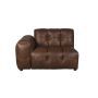 Sofa Element Hackman With Arm Left Leather Chocolate