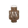 HSM Collection-Lantaarn In-Outdoor Small-28x28x38-Naturel-Rotan/Glas