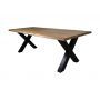 HSM Collection-Rechthoekige Eettafel Soho Luxe1-280x100x76-Naturel/Zwart-Acacia/Metaal