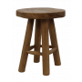 HSM Collection-Ronde Kruk-ø40x50-Naturel-Teak