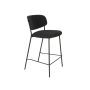 Counter Stool Jolien Black/Black Bouclé