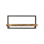 HSM Collection-Wandplank Levels Live Edge -70x22x32-Naturel/Zwart-Acacia/Metaal