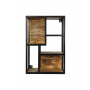 HSM Collection-Wandrek Levels -50x20x75-Naturel/Zwart-Mango/Metaal