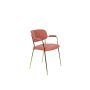 Armchair Jolien Gold/Pink