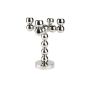 Candle Holder Bubbles Four Shiny Silver