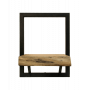HSM Collection-Wandplank Levels Live Edge -25x22x32-Naturel/Zwart-Acacia/Metaal