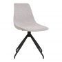 Dining chair with swivel, bouclé, sand with black legs, HN1267