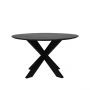 LABEL51 Eetkamertafel Zico - Zwart - Mangohout - Rond - 140 cm