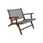 HSM Collection-Tuinstoel Rio Met Armleuning-80x80x67-Naturel/Grijs-Teak/Bananenblad
