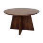 HSM Collection-Ronde Salontafel Kruispoot-80x80x45-Bruin-Mango