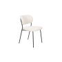 Chair Jolien Black/White BouclÃ©