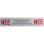 Nee/Nee stickerbordje Aluminium