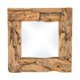 HSM Collection-Vierkante Spiegel-50x7x50-Naturel-Teak