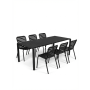 Set Garden Table Vondel 214 + 6 Chair Vondel Black