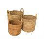 HSM Collection-Mandenset S/3-ø42x39-Naturel-Bananenblad
