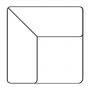 Bank Bergamo Hoek 131x131x94 cm