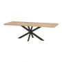 Thun Eetkamertafel 220x100 met houten rand en spinpoot