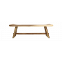 HSM Collection-Rechthoekige Bank Rondo-150x30x47-Naturel-Munggur