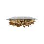 HSM Collection-Rechthoekige Salontafel Met Glas-110x60x44 (glas 120x70)-Naturel-Teak/Glas