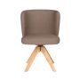 Chair Stan Taupe Wooden Swivel