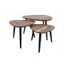 HSM Collection-Bijzettafel Zürich S/3-ø70x45/ø50x40/ø45x35-Naturel/Zwart-Acacia/Metaal