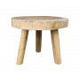 HSM Collection-Ronde Bijzettafel Boomschijf-ø40x40-Naturel-Munggur