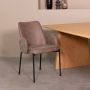 LABEL51 Eetkamerstoel Joni - Taupe - Microfiber