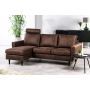 Adore 3 Zits Bank Cl L+R, Met Hoofdsteun, Stof Savannah, S430 Bruin