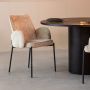 LABEL51 Eetkamerstoel Joni - Beige - Fluweel
