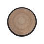 LABEL51 Vloerkleden Jute - Zwart - Jute - 120x120 cm