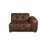 Sofa Element Hackman With Arm Right Leather Chocolate