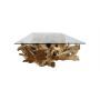 HSM Collection-Rechthoekige Salontafel Met Glas-140x90x44-Naturel-Teak/Glas