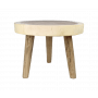 HSM Collection-Ronde Bijzettafel Boomschijf-ø50x40-Naturel-Munggur