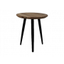 HSM Collection-Ronde Bijzettafel Zürich-ø40x50-Naturel/Zwart-Acacia/Metaal